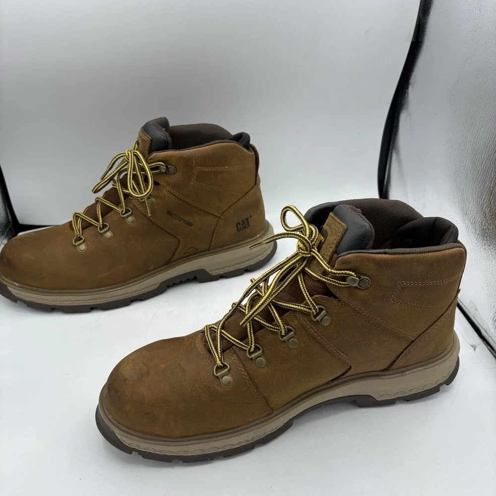 Caterpillar Boots Mens 14 Exposition Hiker Waterproof Work Safety Alloy Hard Toe